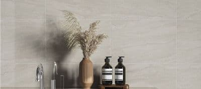 New Parallel Ceramic Gloss Bathroom Wall Tile 300 x 450 x 1m2 in White or Grey