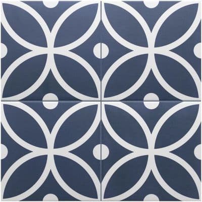 Rivoli Bergen Azul Porcelain Matt Feature Wall/Floor Tile 200 x 200 x 10mm x 1m2