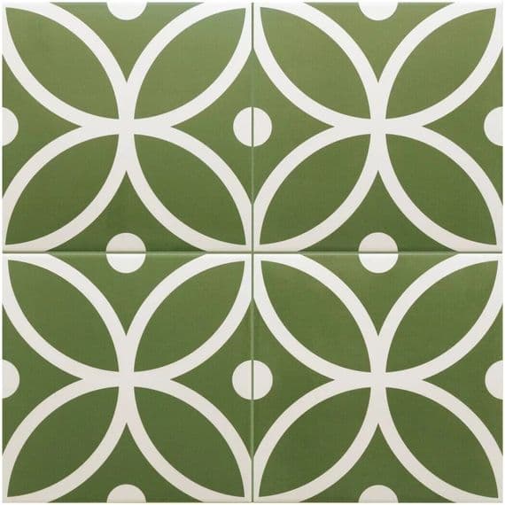 Rivoli Bergen Verde Porcelain Matt Feature Wall/Floor Tile 200 x 200 x 10mm x1m2