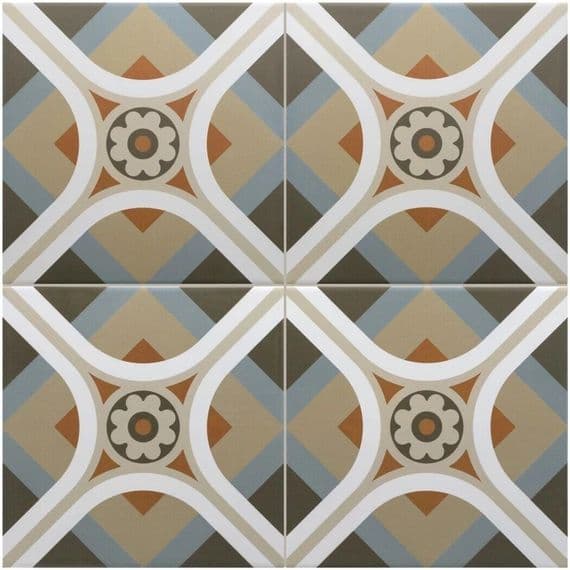 Rivoli Cinque Porcelain Matt Feature Wall/Floor Tile 200 x 200 x 10mm x 1m2