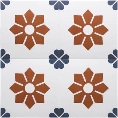 Rivoli Fiore Porcelain Matt Feature Wall/Floor Tile 200 x 200 x 10mm x 1m2