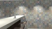 Rustic Taco Heritage Mix Porcelain Matt Feature Wall/Floor Tile 165 x 165