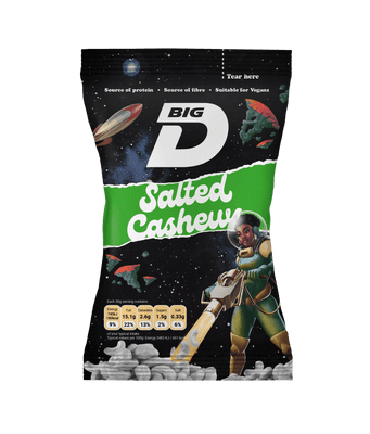 Big D Salted Cashews 12 x 30g Carded