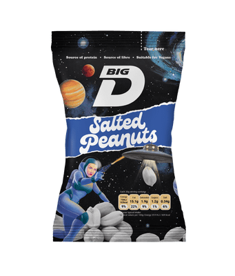 Big D Salted Peanuts 24 x 50g Carded