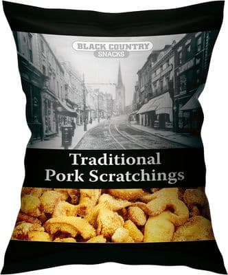 Black Country Traditional Pork Scratchings 12 x 80g Carded