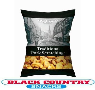 Black Country Traditional Pork Scratchings Carded 12 x 45g