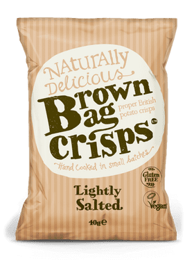 Brown Bag Crisps Lightly Salted 20 x 40g