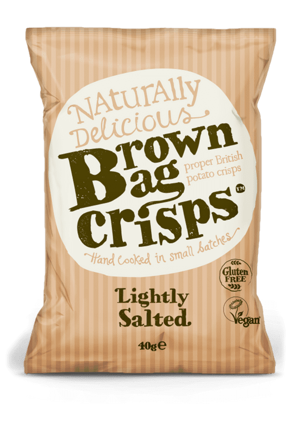 Brown Bag Crisps Lightly Salted 20 x 40g