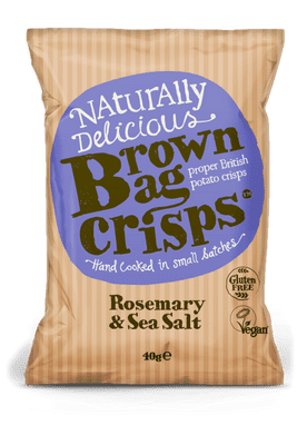 Brown Bag Crisps Rosemary & Sea Salt 20 x 40g