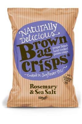 Brown Bag Crisps Sharing Bags Rosemary & Sea Salt 10 x 150g