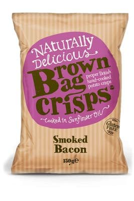 Brown Bag Crisps Sharing Bags Smoked Bacon 10 x 150g