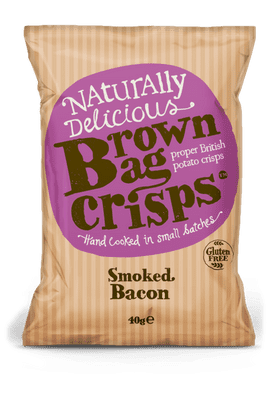 Brown Bag Crisps Smoked Bacon 20 x 40g