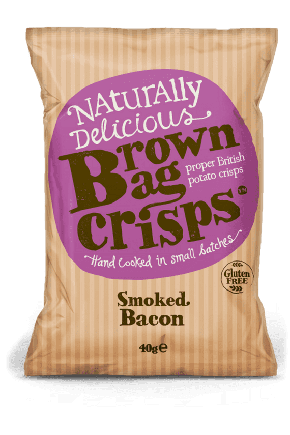 Brown Bag Crisps Smoked Bacon 20 x 40g
