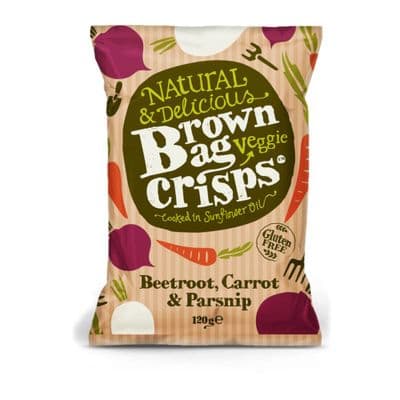 Brown Bag Vegetable Crisps 8 x 120g Sharing Bags