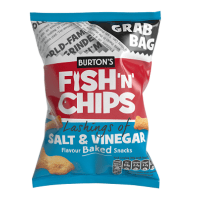 Burton's Fish 'n' Chips Salt & Vinegar 30 x 40g Boxed