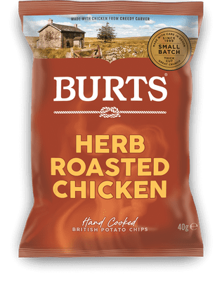 Burts Crisps Herb Roasted Chicken 20 x 40g