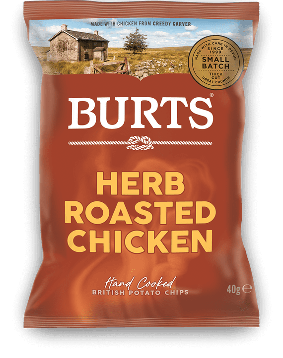 Burts Crisps Herb Roasted Chicken 20 x 40g