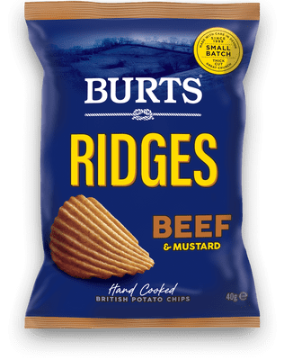 Burts Crisps Ridges Beef & Mustard 20 x 40g