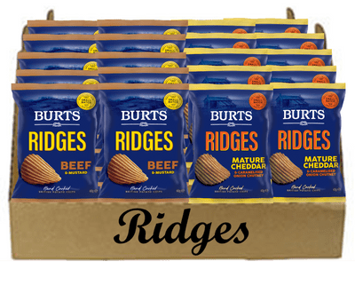 Burts Crisps Ridges Flavours Mix 20 x 40g