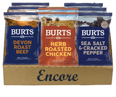 Burts Crisps Sharing Bags Encore Flavours Mix 10 x 150g