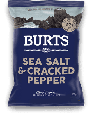 Burts Crisps Sharing Bags Sea Salt & Cracked Pepper 10 x 150g
