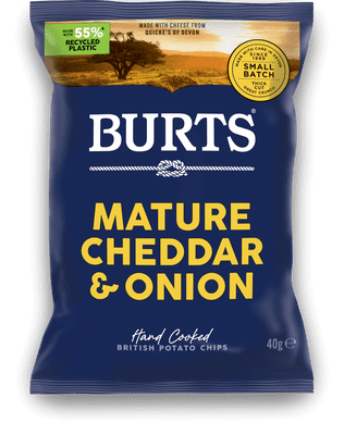 Burts Mature Cheddar & Onion Crisps 20 x 40g