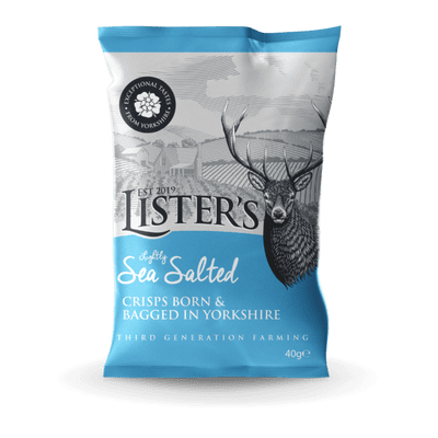 Lister's Crisps Lightly Sea Salted 25 x 40g