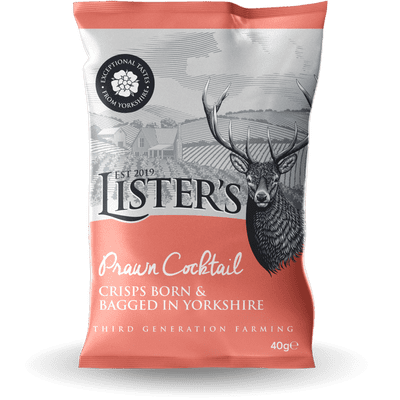 Lister's Crisps Prawn Cocktail 25 x 40g
