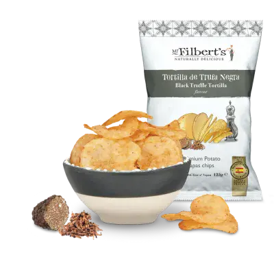 Mr Filbert's Black Truffle Gourmet Tapas Crisps 10 x 125g Dated 28/10/26
