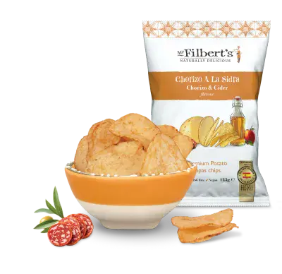 Mr Filbert's Chorizo & Cider Gourmet Tapas Crisps 10 x 125g Dated 24/11/26