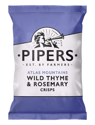 Pipers Crisps Atlas Mountain Thyme & Rosemary 24 x 40g
