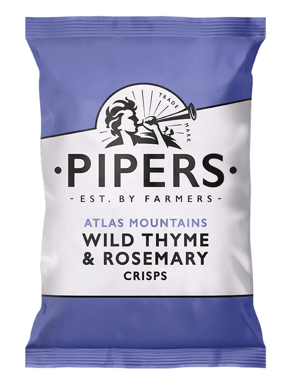 Pipers Crisps Atlas Mountain Thyme & Rosemary 24 x 40g