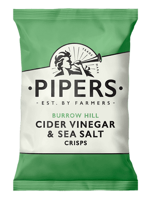 Pipers Crisps Burrow Hill Cider Vinegar & Sea Salt 24 x 40g