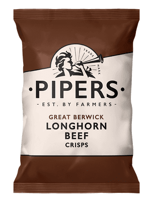 Pipers Crisps Great Berwick Longhorn Beef 24 x 40g