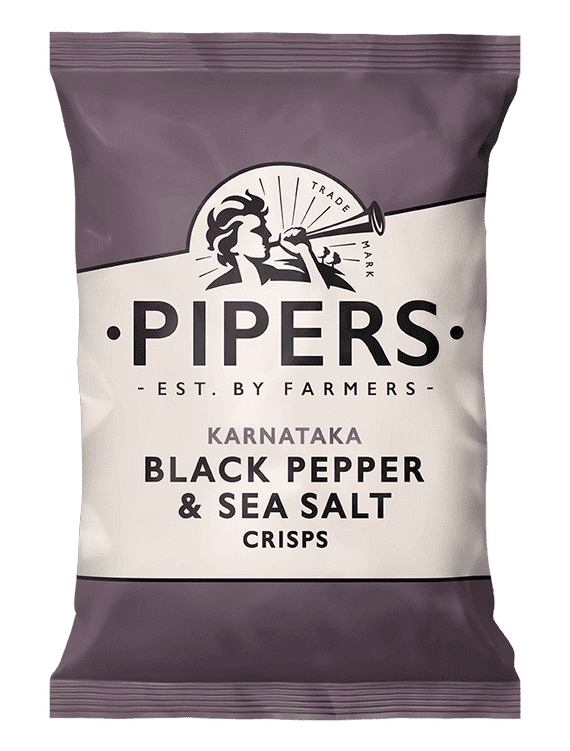 Pipers Crisps Karnata Black Pepper & Sea Salt 24 x 40g