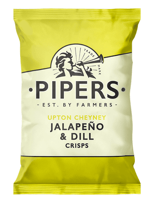 Pipers Crisps Upton Cheyney Jalapeno & Dill 24 x 40g