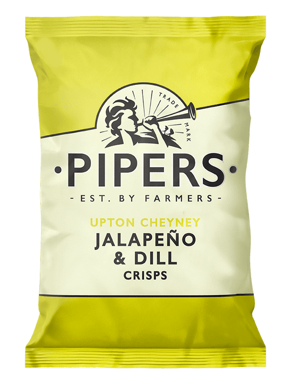 Pipers Crisps Upton Cheyney Jalapeno & Dill 24 x 40g