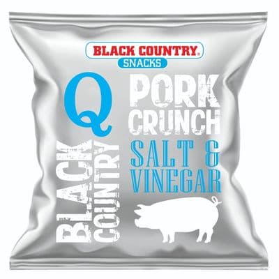 Q Pork Crunch Salt & Vinegar 15 x 30g Hanging Bags