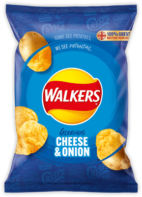Walkers Cheese & Onion Crisps 32 x 32.5g