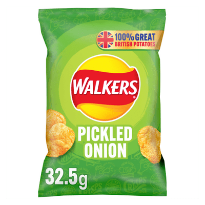 Walkers Crisps Standard Pickled Onion 32 x 32.5g Dated 13/6/26