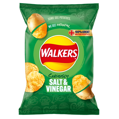 Walkers Crisps Standard Salt & Vinegar 32 x 32.5g