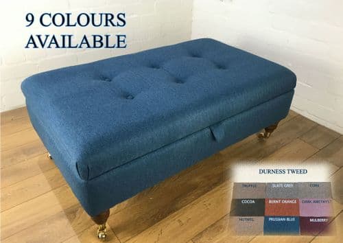 storage stool DURNESS TWEED Fabric Choice of colours
