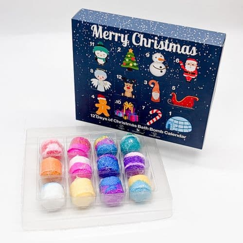 12 Days of Shot Bombs Advent Calendar Wholesale Bath Bomb Advent