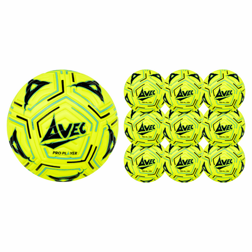 Avec Pro Player Football - Hi Vis Yellow - Pack of 10