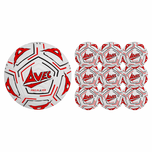 Avec Pro Player Football - Red - Pack of 10