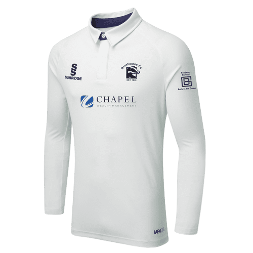 Broxbourne Cricket Club Ergo Slim Fit Long Sleeve Playing Shirt Senior