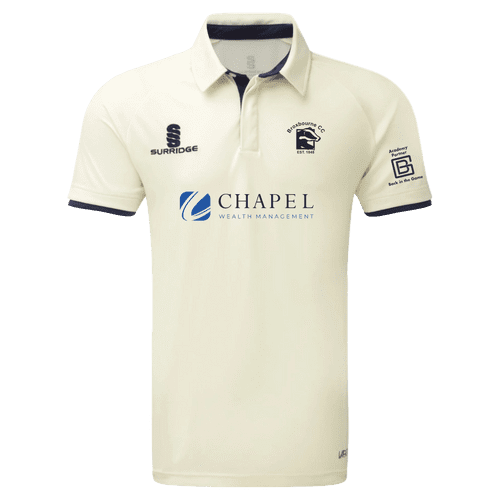 Broxbourne Cricket Club Ergo Slim Fit Short Sleeve Playing Shirt Senior
