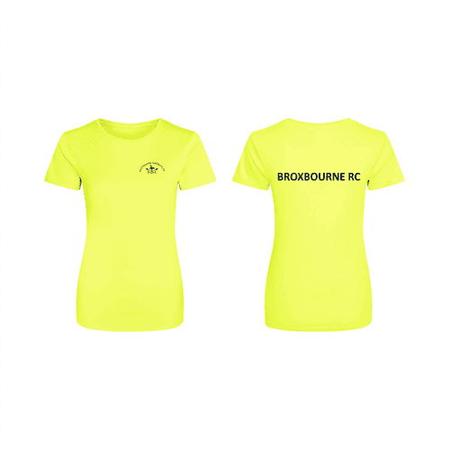 Broxbourne RC  Lady-Fit Cool T-Shirt Senior (Fluo Yellow)