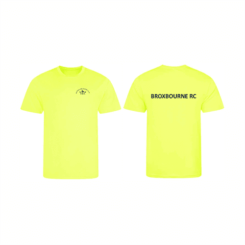Broxbourne RC  Unisex Cool T-Shirt Junior (Fluo Yellow)