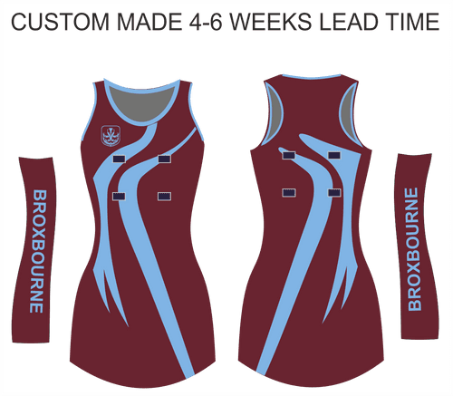 Broxbourne School Netball Dress Childrens Sizes *4-6 weeks Production Time*